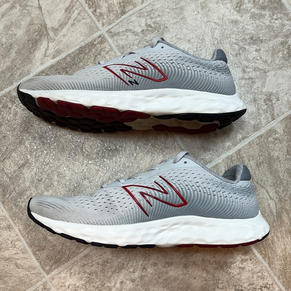 New Balance Gray and Red Athletic Shoes - Picture 12 of 12